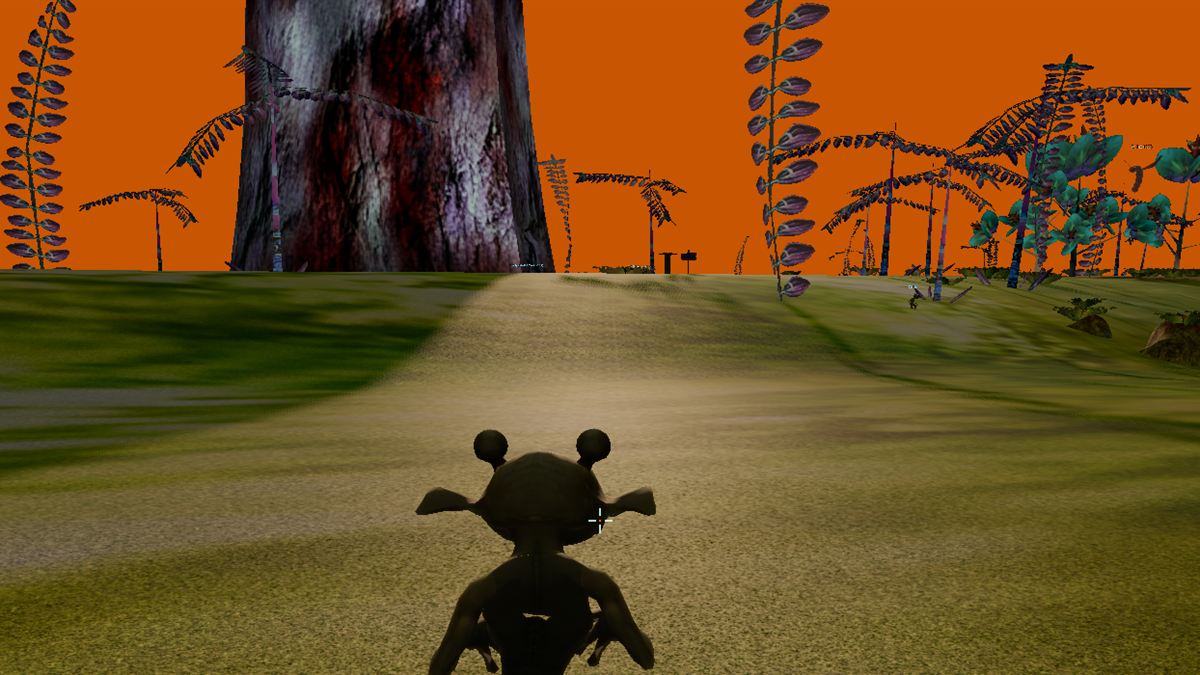 A path through orange-skied jungle in IIA